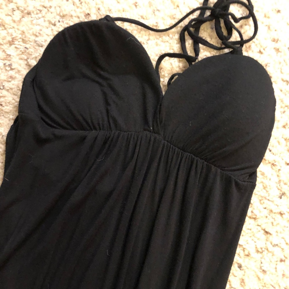 Black cotton maxi dress